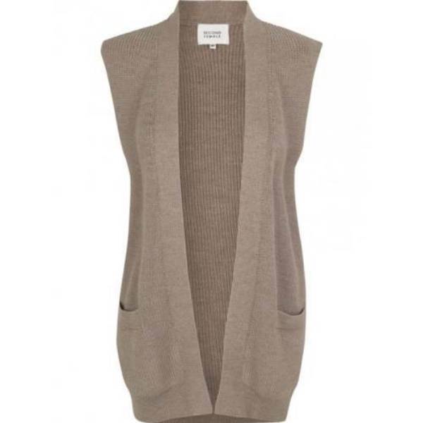 Billede af Second Female Nola Knit Vest Sand