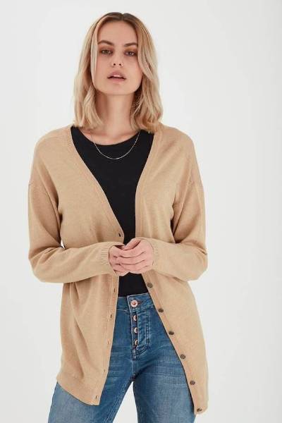 Billede af Pulz Sara Cardigan  Sand 50206086