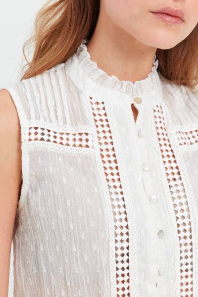 Billede af Pulz Zaita Shirt White Sand 5020607