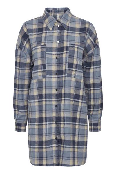 Billede af Pulz Lavinda Long Shirt Blue