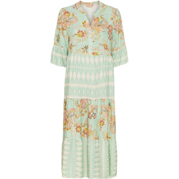 Billede af Marta Dress Green Hør Flower