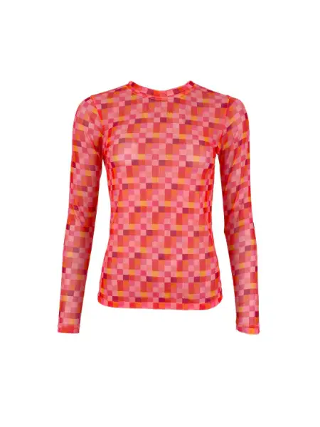Billede af Black Colour Pink Square mesh