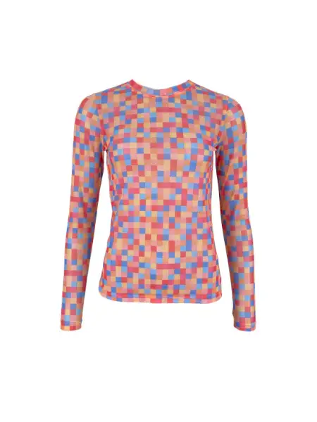 Billede af Black Colour Orange Square mesh