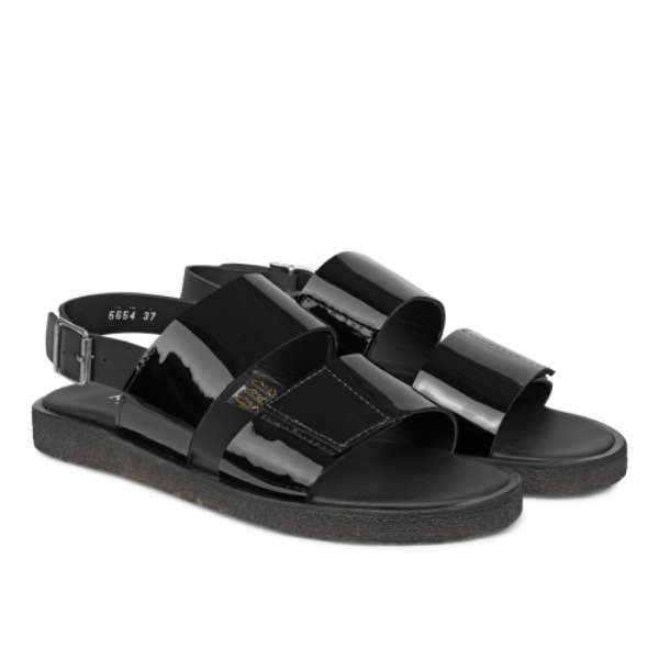 Billede af Angulus Sandal Velcro BLK Rågum.