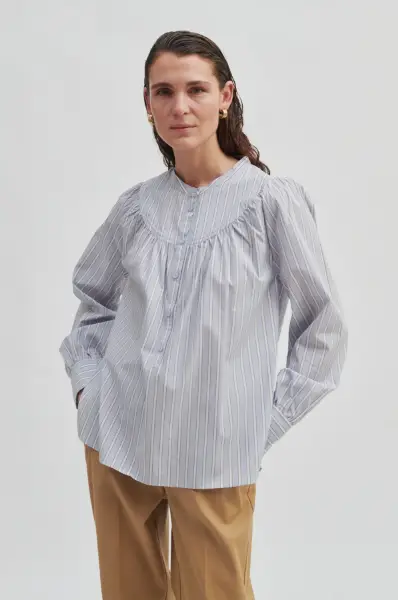 Billede af Second Female Abbi Shirt Blue stripe 