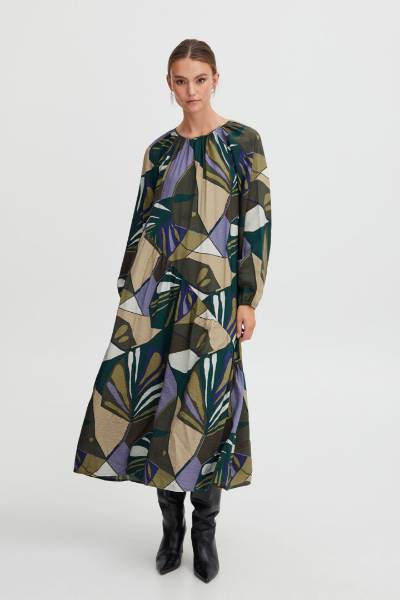 Billede af Pulz Belle Long Dress Green Leaf