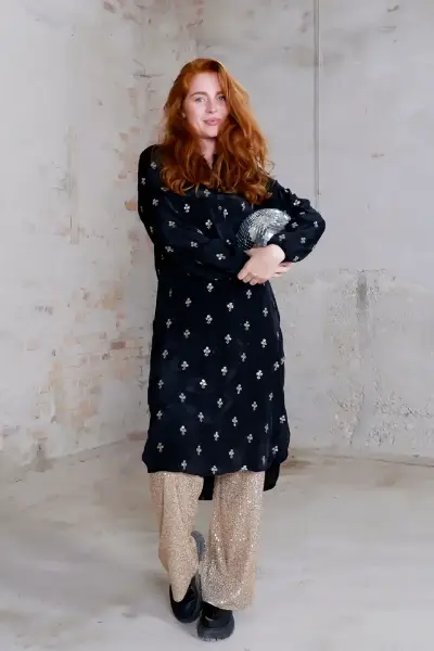 Billede af Black Colour Luna Mirror Dress Blk