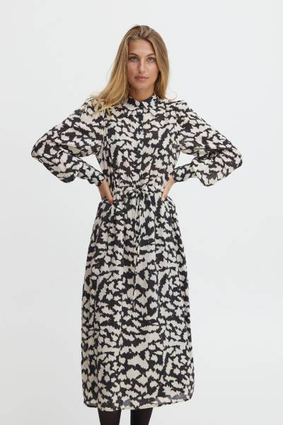 Billede af Fransa Illa Dress Black/White Print