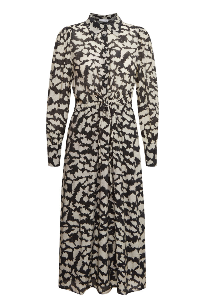 Fransa Illa Dress Black/White Print
