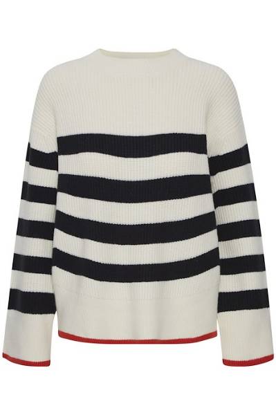 Billede af Pulz Devika Pullover Strib Red