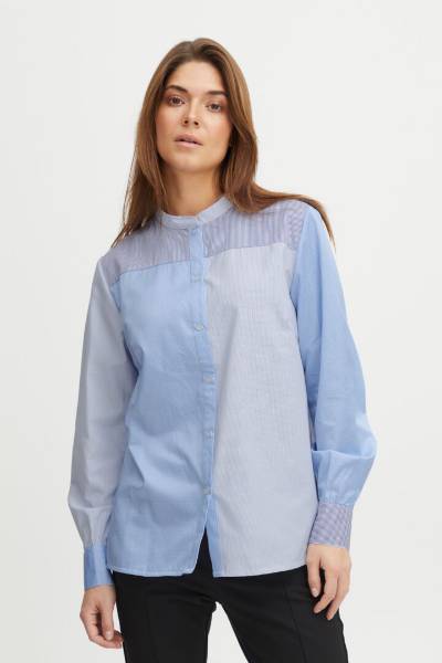 Billede af Pulz Trini Shirt Blue Stripe 