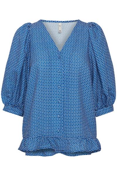 Billede af Pulz Savino Shirt Blue Print 