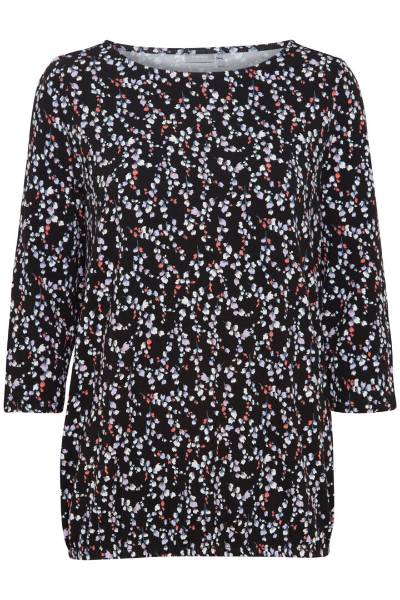 Billede af Fransa Emfloral Tee BLK mix  