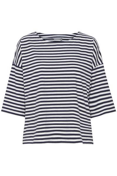 Billede af Fransa Siva Tee Strib Navy 