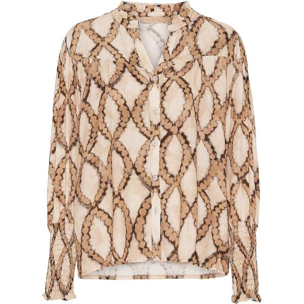 Billede af Marta Shirt Beige Gold Print