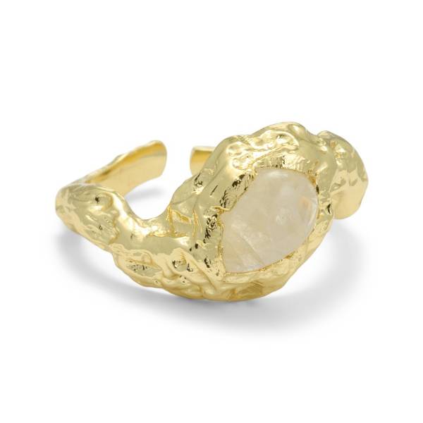 Billede af Pure Ring Foil Guld natursten