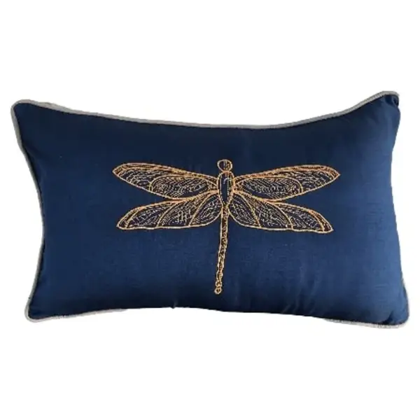 Billede af Gaspar Maja Pillow Navy Guldsmed