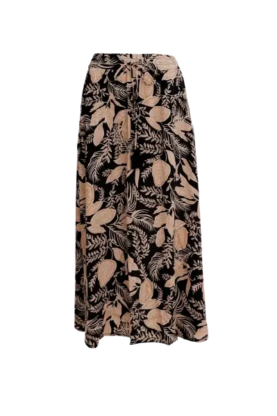 Billede af Black Colour Skirt Floral BLK