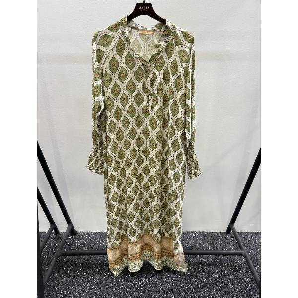 Billede af Marta Dress Green Print 5257