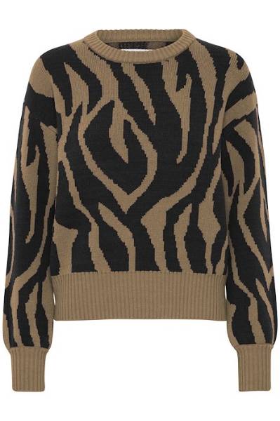 Billede af Pulz Devika Pullover Brun Camoufl