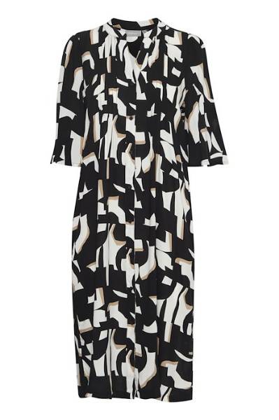 Billede af Fransa Flowy Dress Graphic BLK