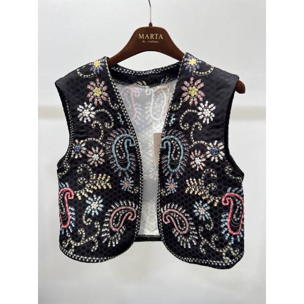 Billede af Marta Sara Vest BLK print