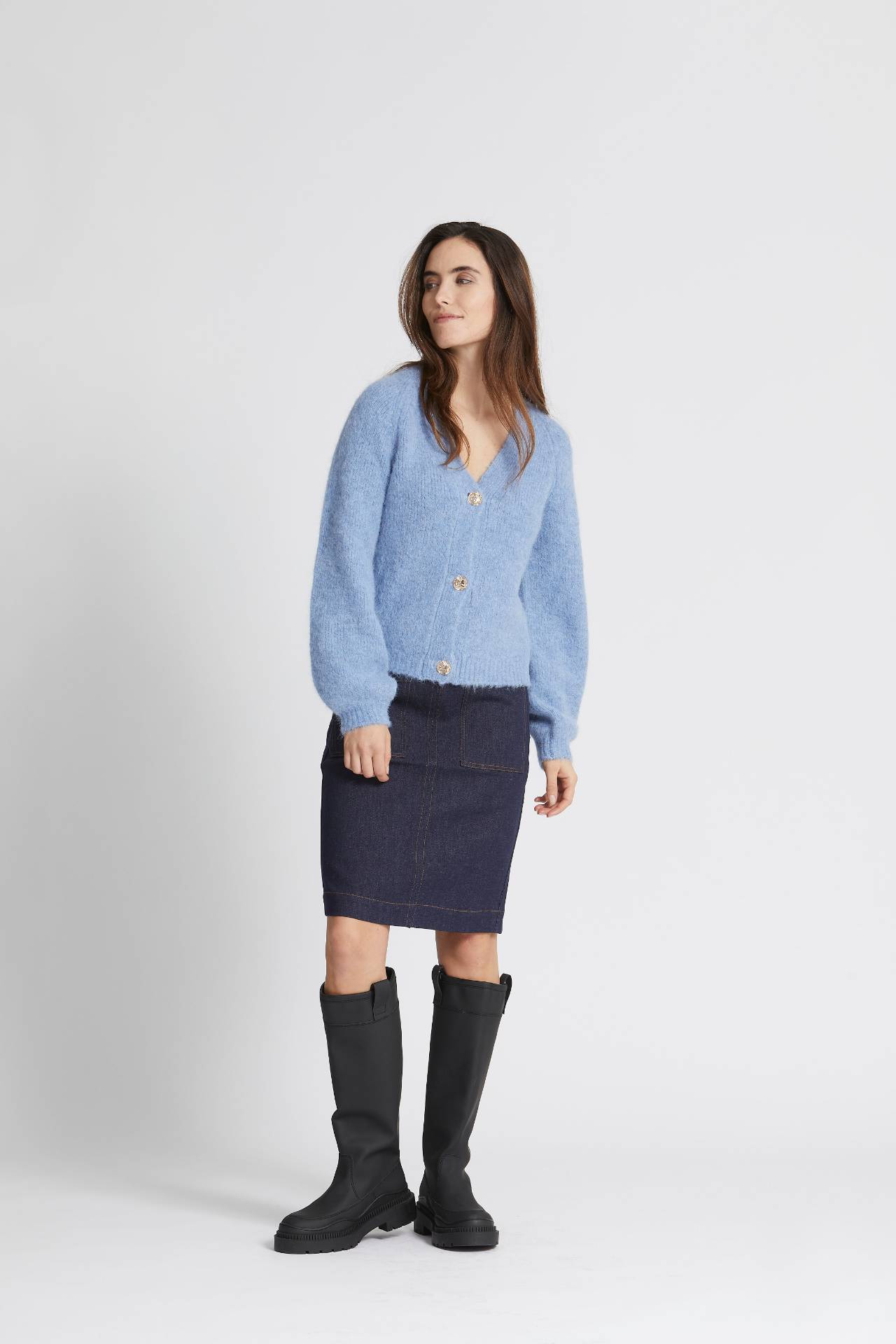 Rue De Femme Lope Knit Cardigan - Black