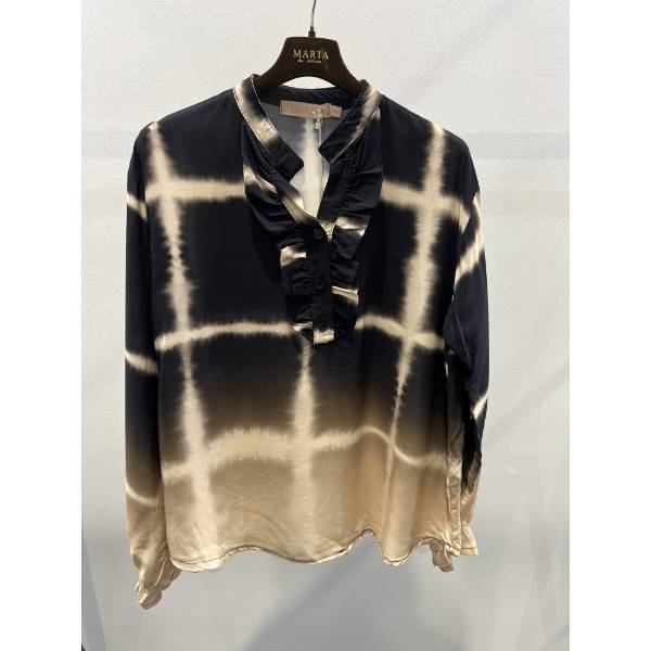 Billede af Marta Aya Shirt Black/Creme Print