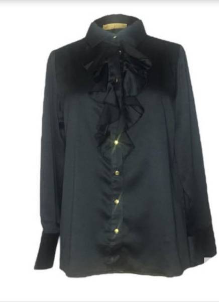 Billede af Gaspar Madison shirt med krøs BLK