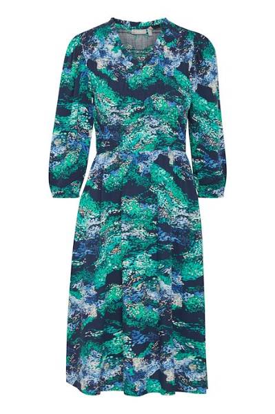 Billede af Fransa Lalu Dress Green/navy mix