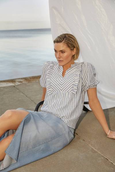 Billede af 2-biz Ibi Blouse Blue/White Stripe