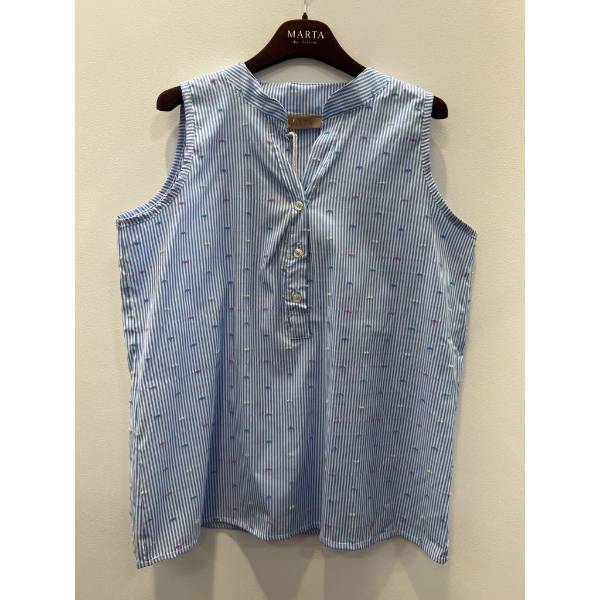 Billede af Marta Solvej Top Sky Blue