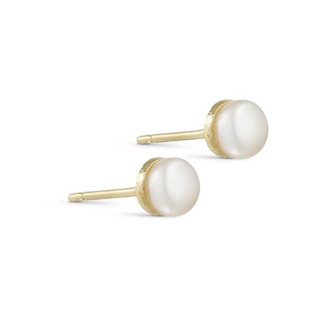 Billede af PURE Øreringe Pearls goldplated