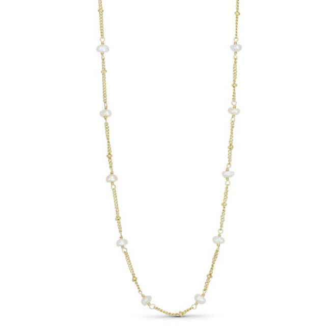 Billede af PURE Halskæde Goldplated Pearls