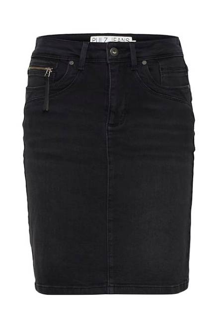 Billede af Pulz Karolina Skirt Blk Denim 