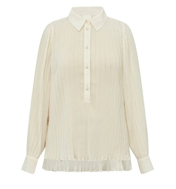 Billede af Gossia Izabella Shirt Creme Plisse