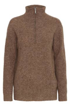 Vis detaljer for Pulz Astra Knit Zipper Tobacco Billede af Pulz Astra Knit Zipper Tobacco