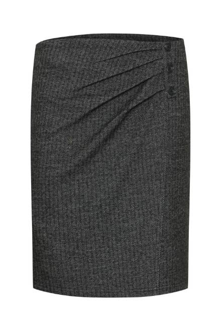 Billede af Fransa Komma Skirt Black Mix