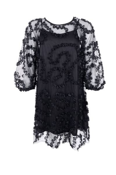 Billede af Black Colour Swirl Dress Blk 