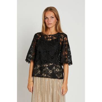 Vis detaljer for Rue De Femme Cosette Bluse BLK Billede af Rue De Femme Cosette Bluse BLK