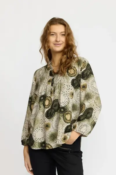 Billede af 2-Biz Dorte Blouse Khaki Circle