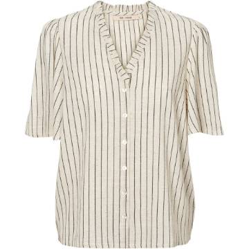 Vis detaljer for Rue de Femme Lea Shirt Sand Stripe Billede af Rue de Femme Lea Shirt Sand Stripe