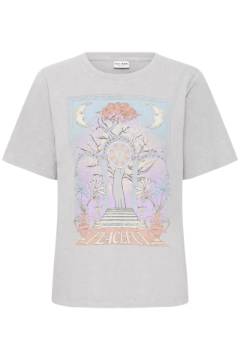 Vis detaljer for Pulz Callie TeeHvid Print Billede af Pulz Callie TeeHvid Print