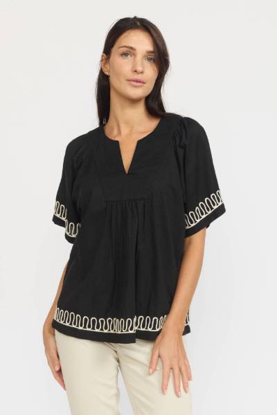 Billede af 2-Biz Uliana Shirt Blk Broderi