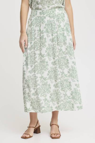 Billede af Fransa Ease Skirt Green Art