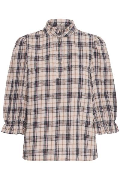 Billede af Pulz Zevie Blouse Beige Navy Mix