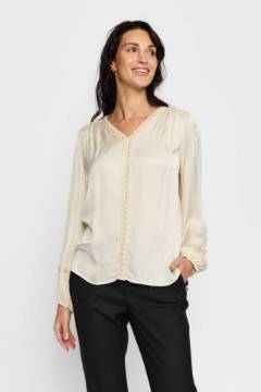 Vis detaljer for 2-Biz Camilla Blouse Sand Billede af 2-Biz Camilla Blouse Sand