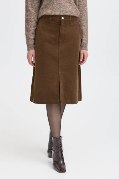 Billede af Fransa Tean Skirt Camel Fløjl