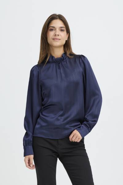 Billede af Pulz Dorota Lurex Shirt Blue