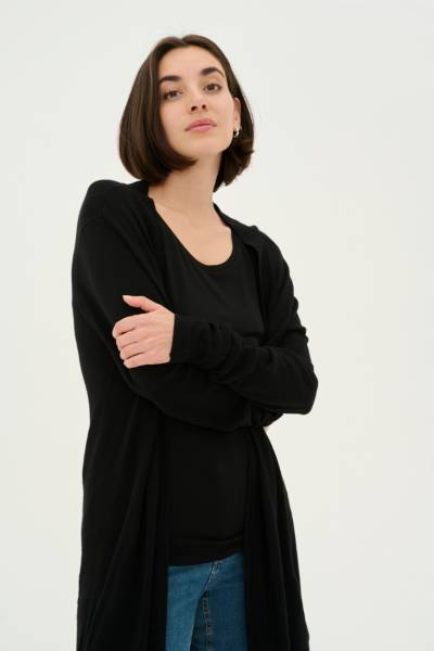 Billede af Culture Annemarie Long Cardigan Blk